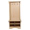 Merrick Lane Whitman Hallway Tree with Bench Seating, 3 Single Coat Hooks and Lower Storage with Adjustable Shelves